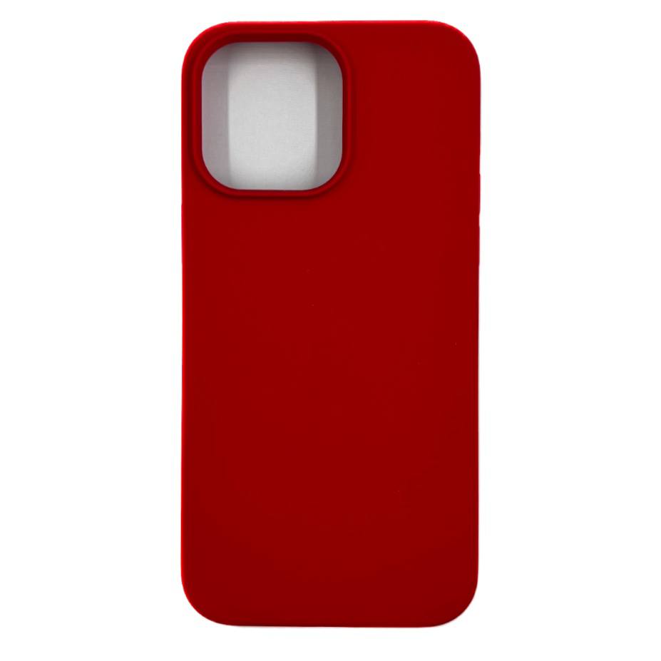 Чехол силиконовый гладкий Soft Touch iPhone 14 Pro Max, гранатовый №25 (закрытый низ)