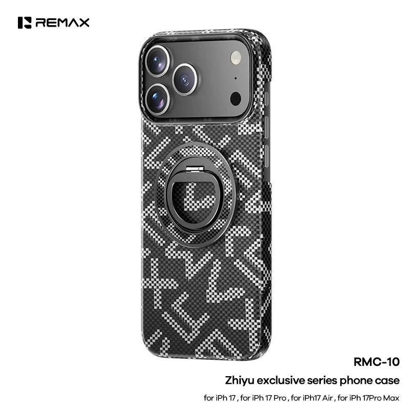Чехол Remax RMC-10 на айфон 17 Pro Оранжевый MagSafe с кольцом подставкой