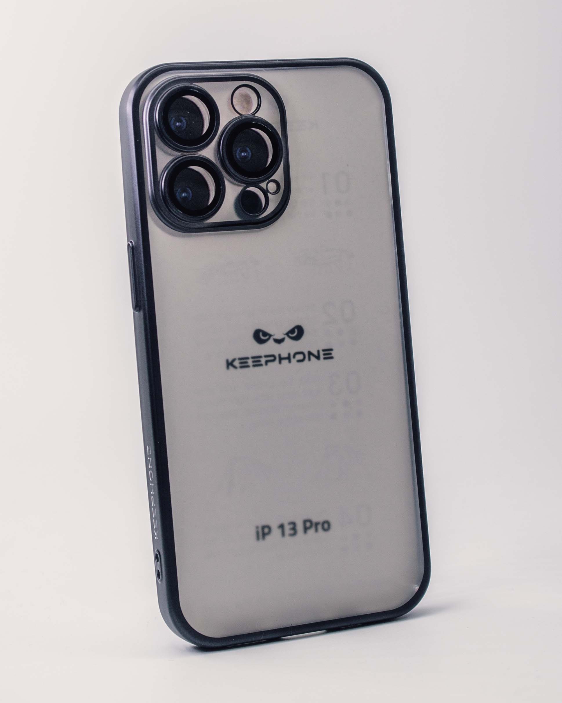 Чехол KeepHone iPhone 13 Pro с защитной линзой, черный