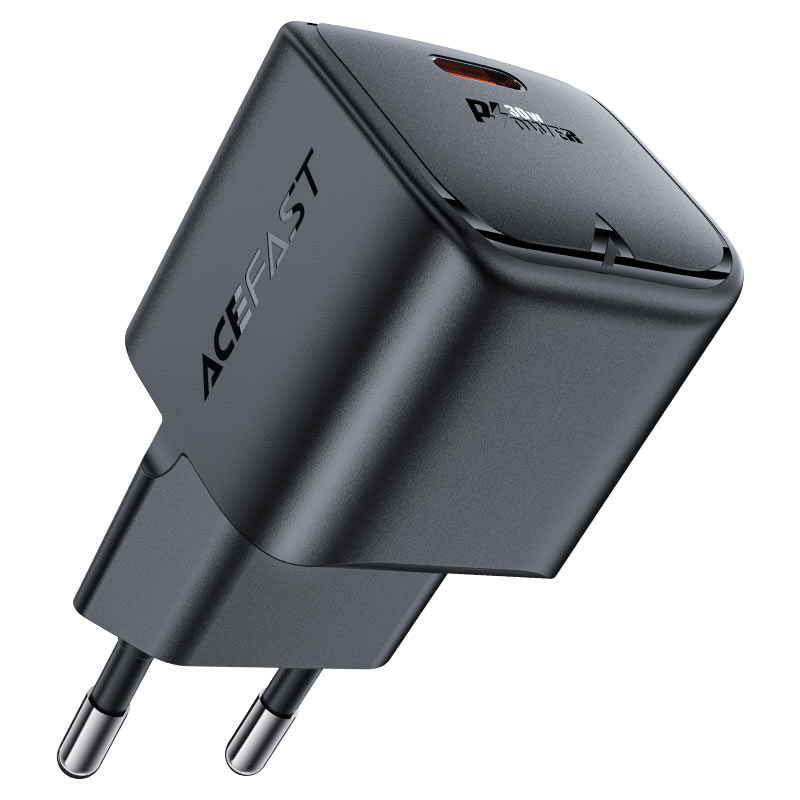 Сетевой адаптер ACEFAST A77 mini PD30W GAN single USB-C charger, черный