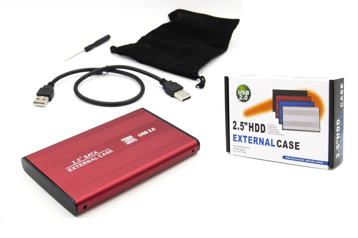 Кейс USB2.0 S254U2_Red для HDD / SSD SATA 2.5'' металлический