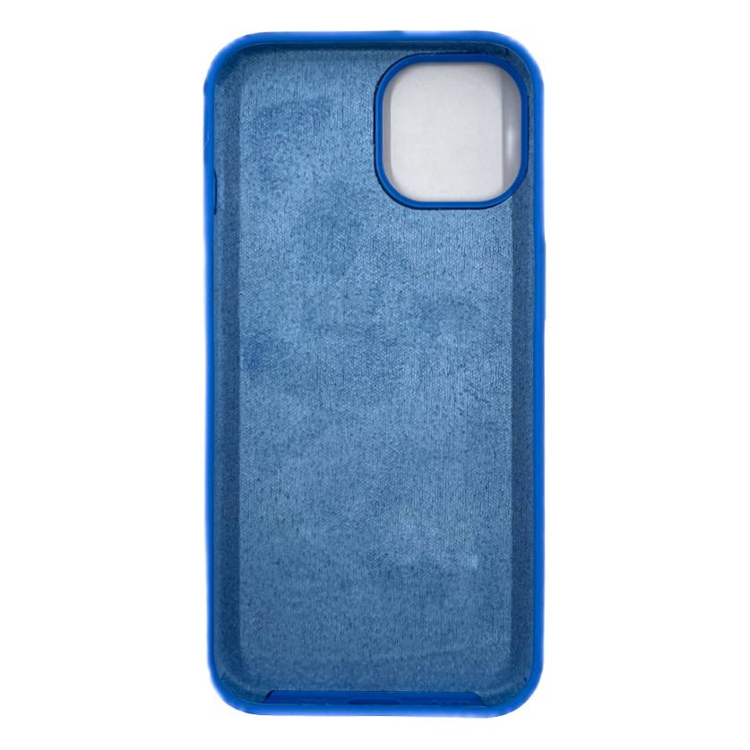 Чехол силиконовый гладкий Soft Touch iPhone 14, синий деним (закрытый низ)