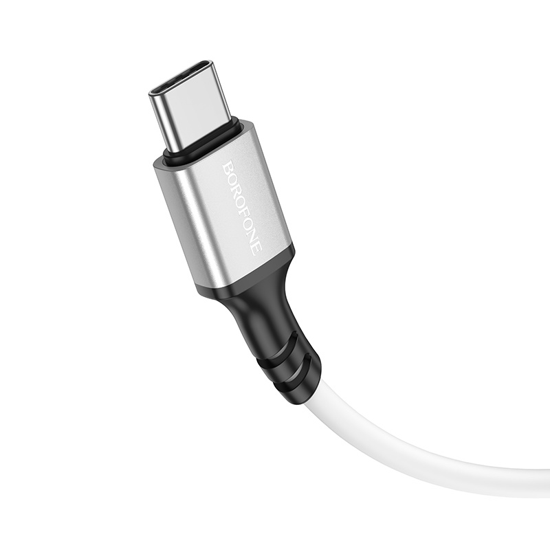 USB кабель Type-C BOROFONE BX83 Famuos silicone (100см. 3A), белый