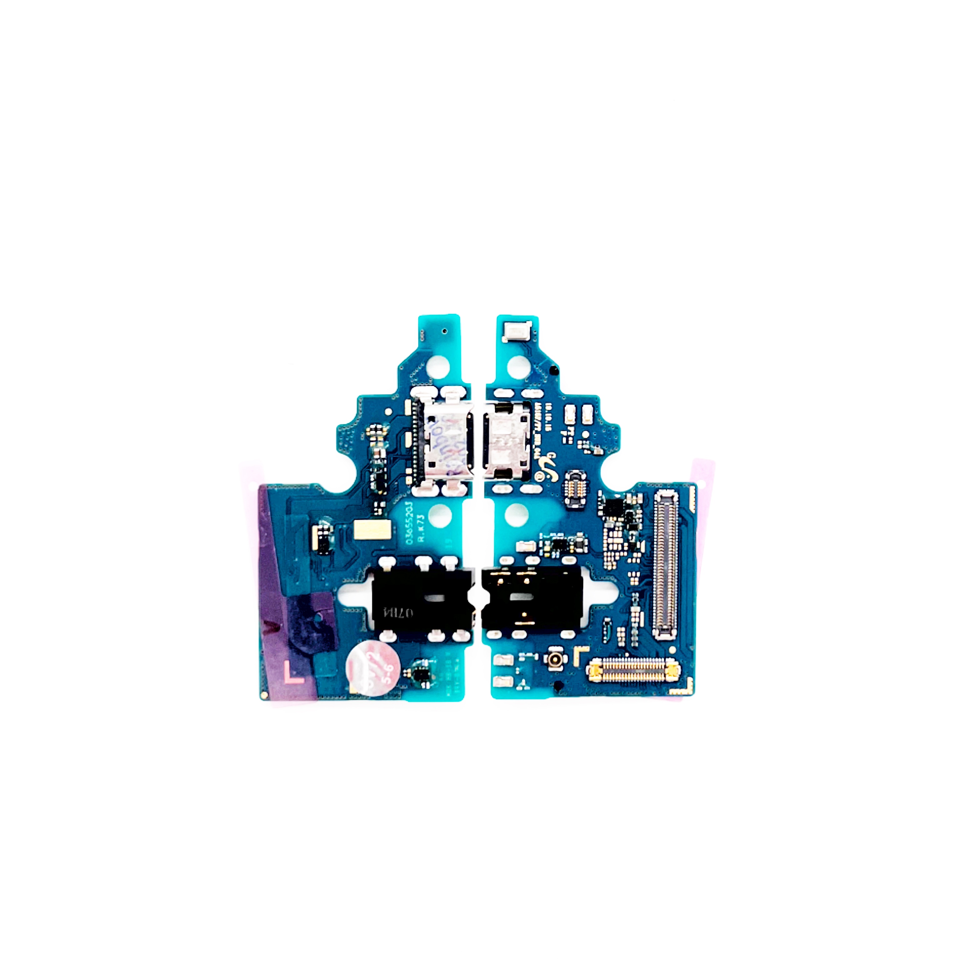 Шлейф Samsung A515F Galaxy A51 плата с разъемом зарядки и разъемом гарнитуры (Org)