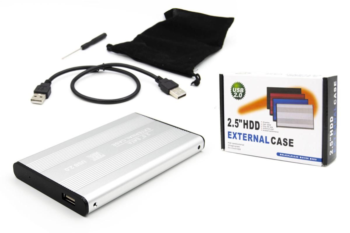 Кейс USB2.0 S254U2_Silver для HDD / SSD SATA 2.5'' металлический