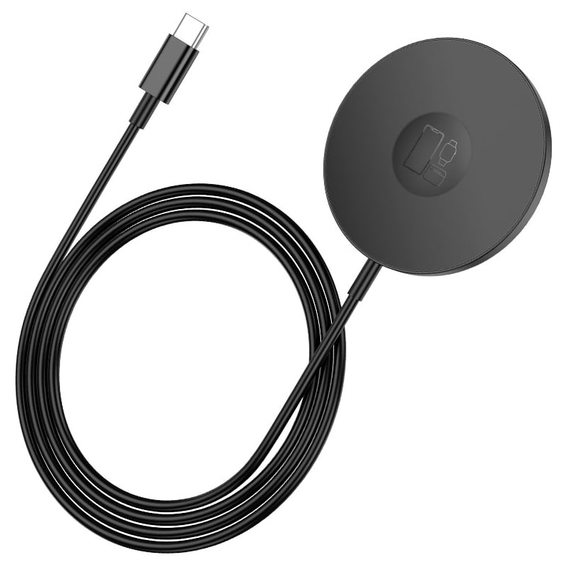 Беспроводное зарядное устройство HOCO CW50 3-в-1, 9V/2A, черный