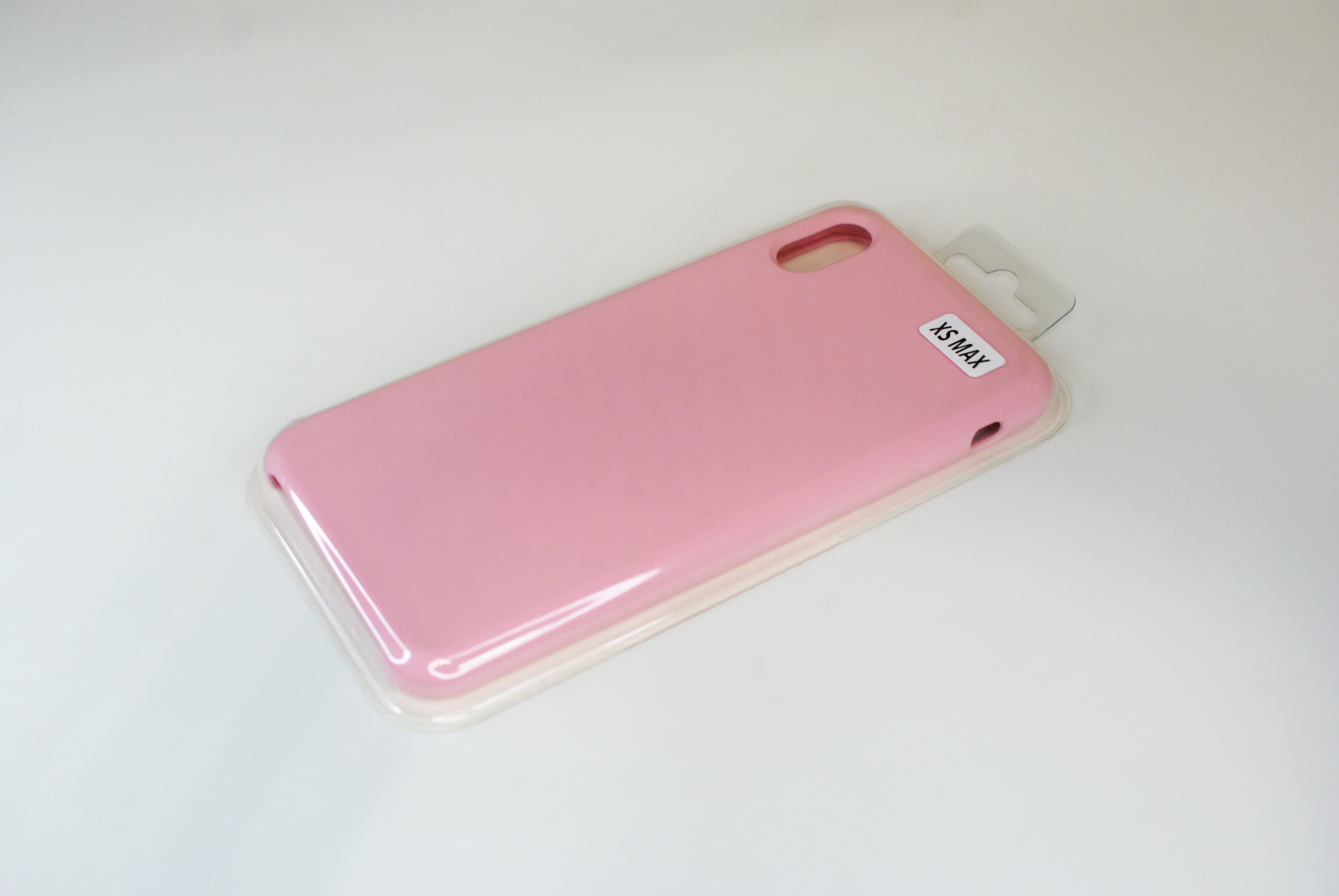 Чехол силиконовый гладкий Soft Touch iPhone XS Max, розовый (без логотипа)