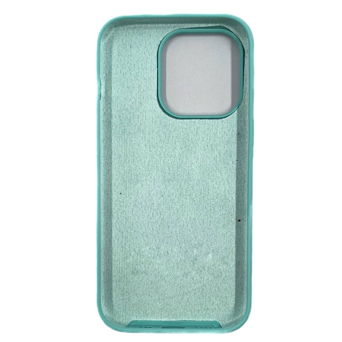 Чехол силиконовый гладкий Soft Touch iPhone 14 Pro, мятный №21 (закрытый низ)