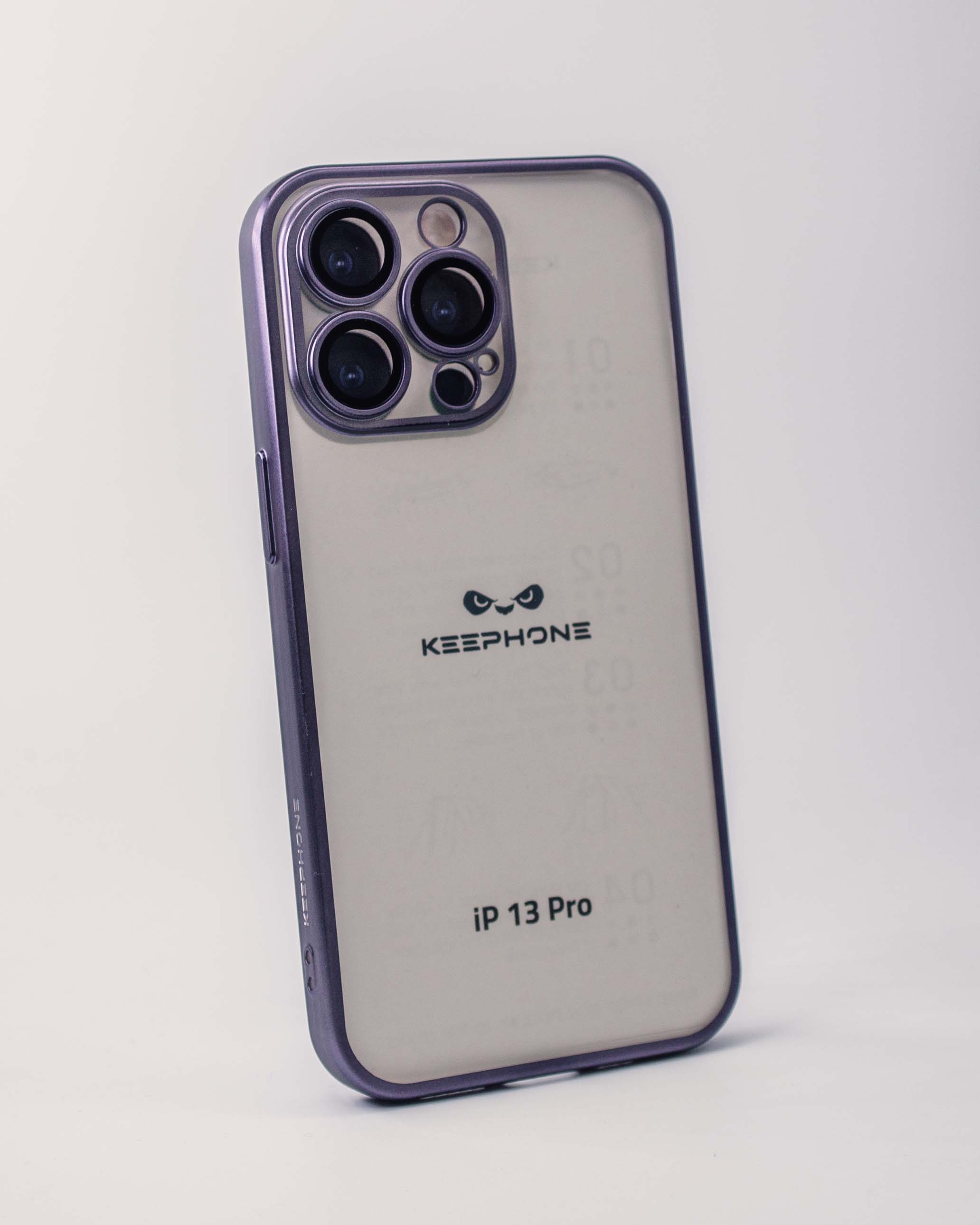 Чехол KeepHone iPhone 13 Pro с защитной линзой, фиолетовый