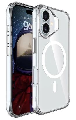 Чехол силиконовый Clear Case MagSafe iPhone 17, orig, прозрачный