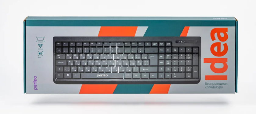 Клавиатура беспроводная Perfeo IDEA, черная