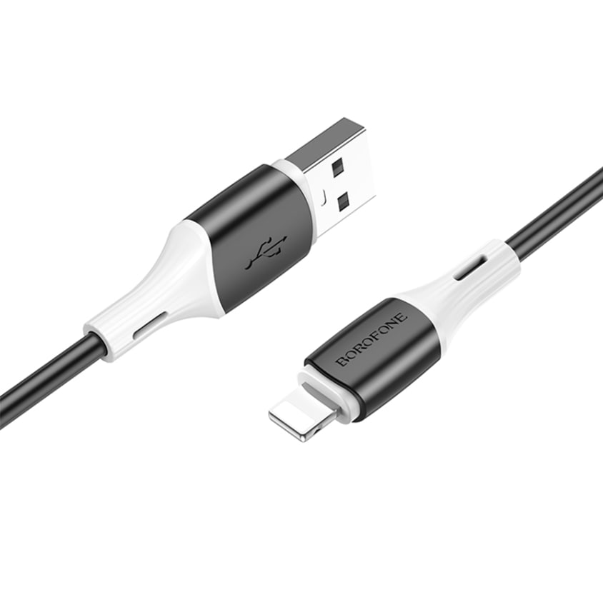 USB кабель Lightning BOROFONE BX79 Silicone charging (100см. 2A), черный