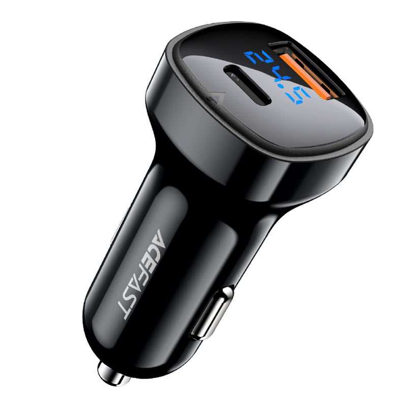 Автомобильный адаптер ACEFAST B4 66W (USB-C + USB-A), черный