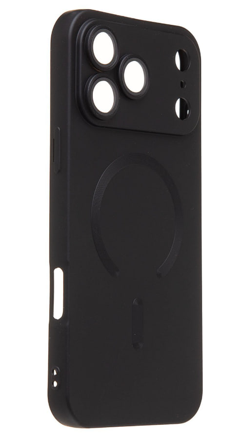 Чехол силиконовый MagSafe Matte iPhone 17 Pro Max, черный