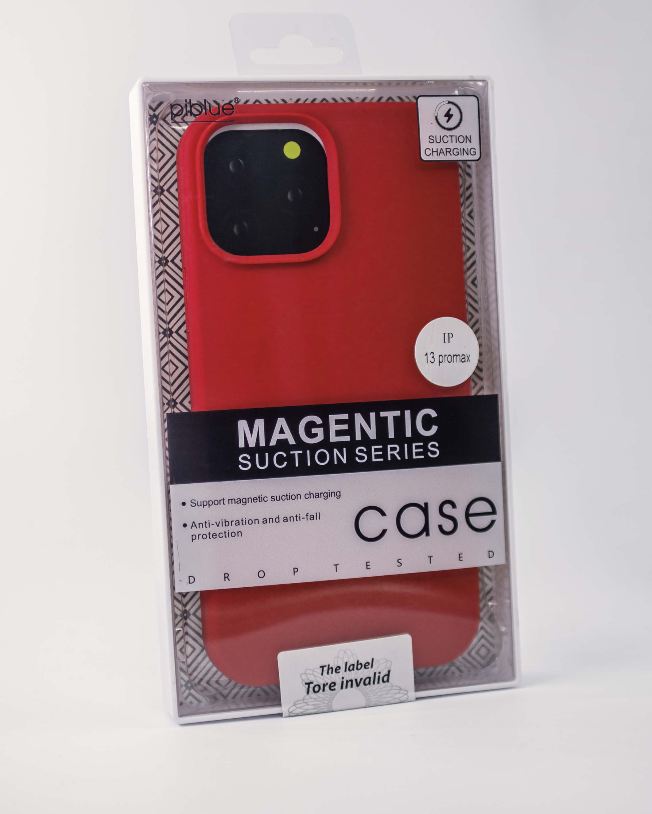 Чехол Piblue iPhone 13 Pro Max Silicone MagSafe, красный