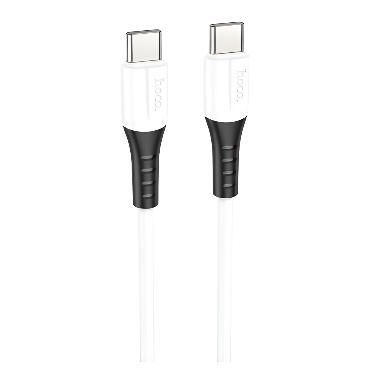 USB-C кабель HOCO X82 Type-С to Type-С 60W быстрая зарядка Silicone (100см), белый