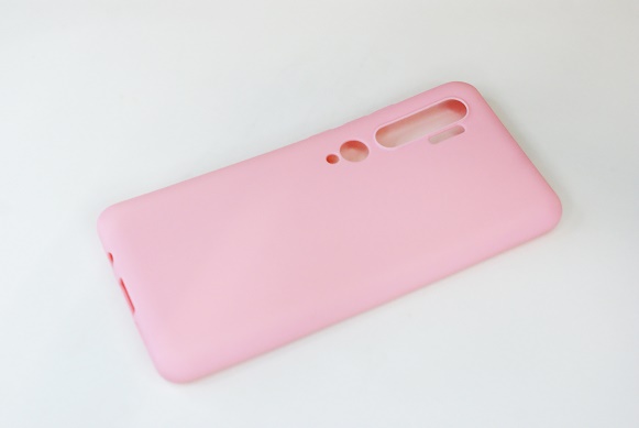 Чехол силиконовый матовый Xiaomi Mi Note 10/ 10 Pro/ CC9 Pro, розовый