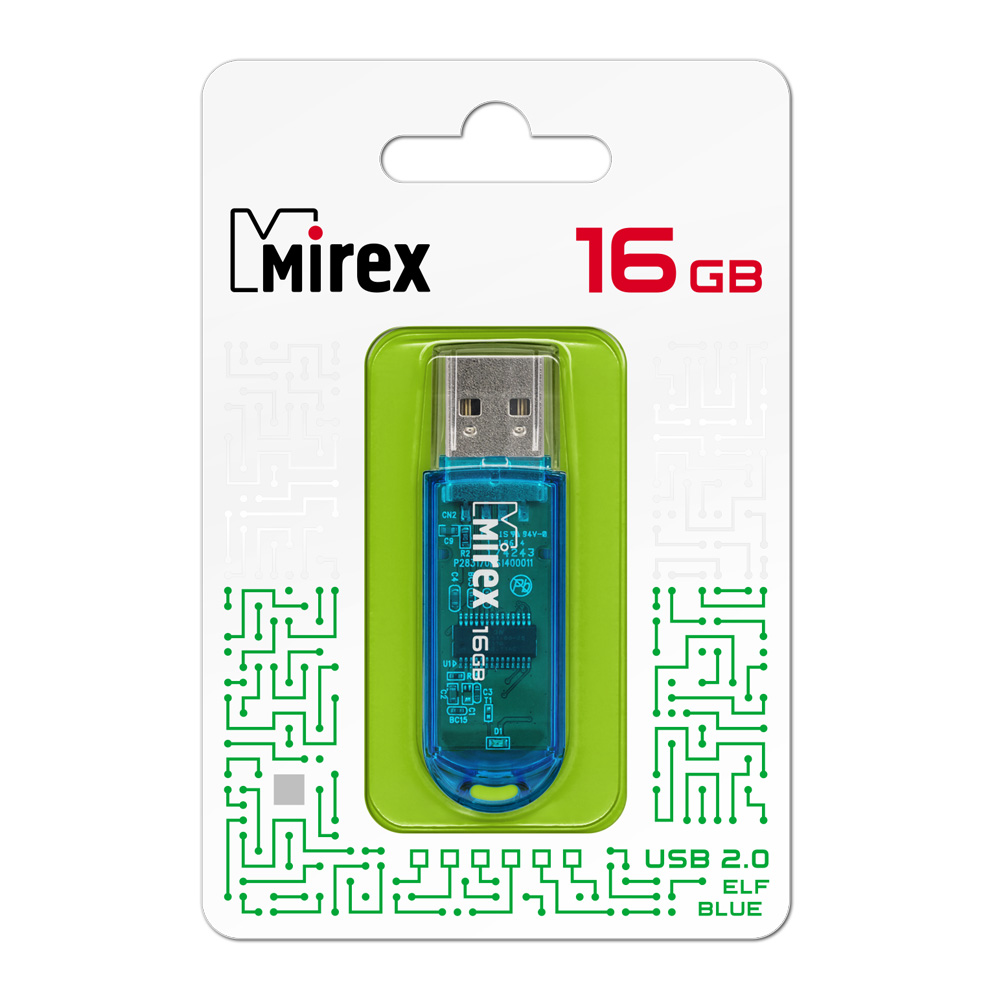USB флеш-накопитель Mirex 16 GB USB 2.0 ELF, синий