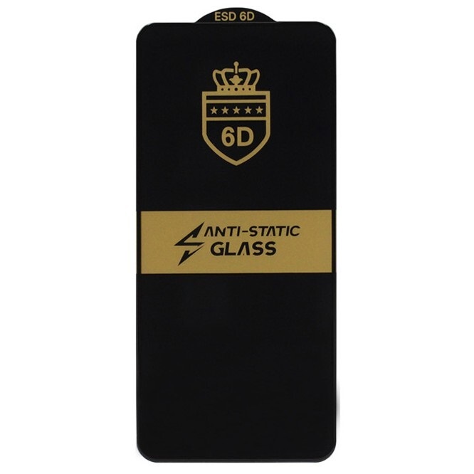 Защитное стекло Samsung S22 Plus/ S23 Plus SM-S906/ S916 6D, сканирует отпечаток, черное