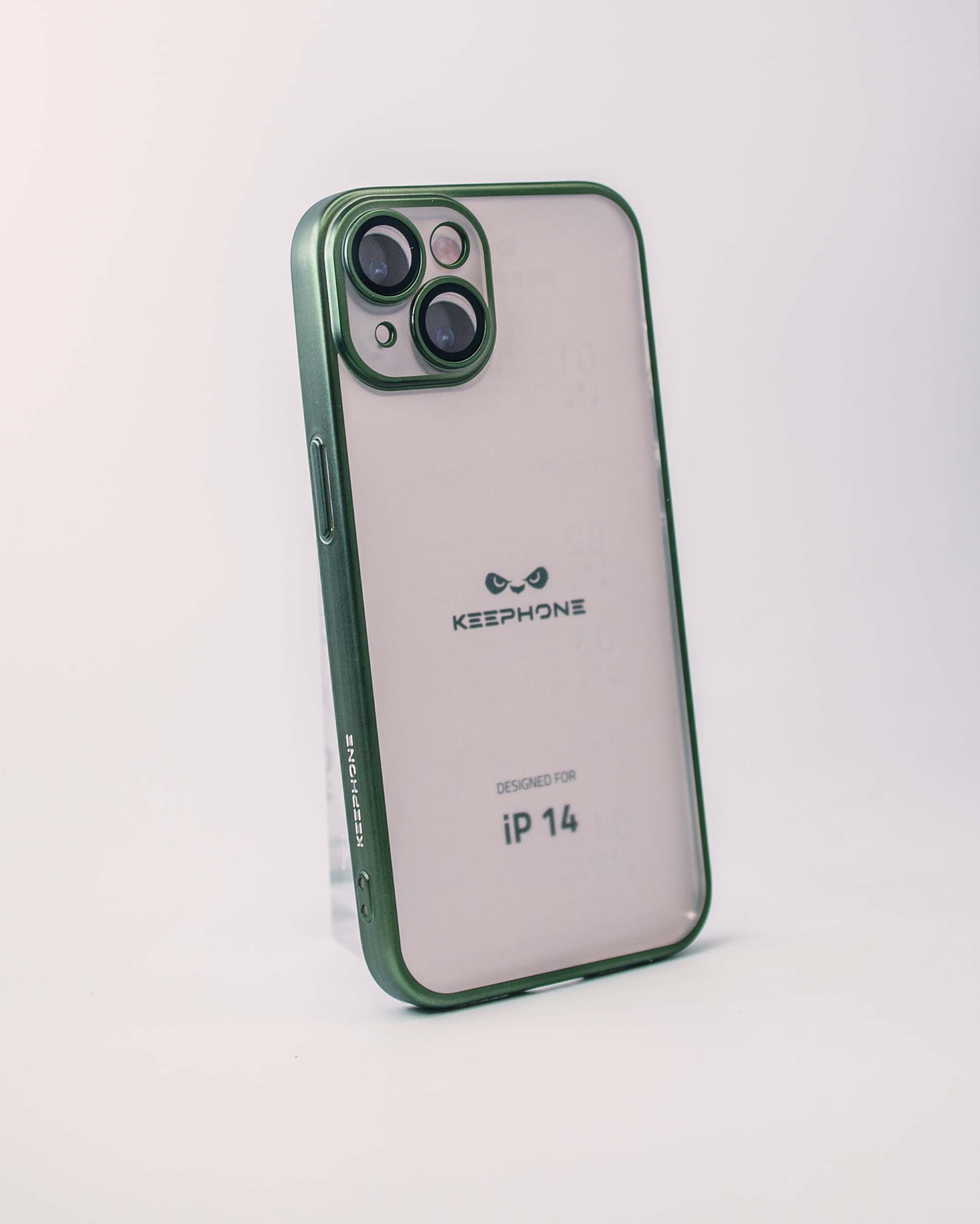 Чехол KeepHone iPhone 14 с защитной линзой, зеленый
