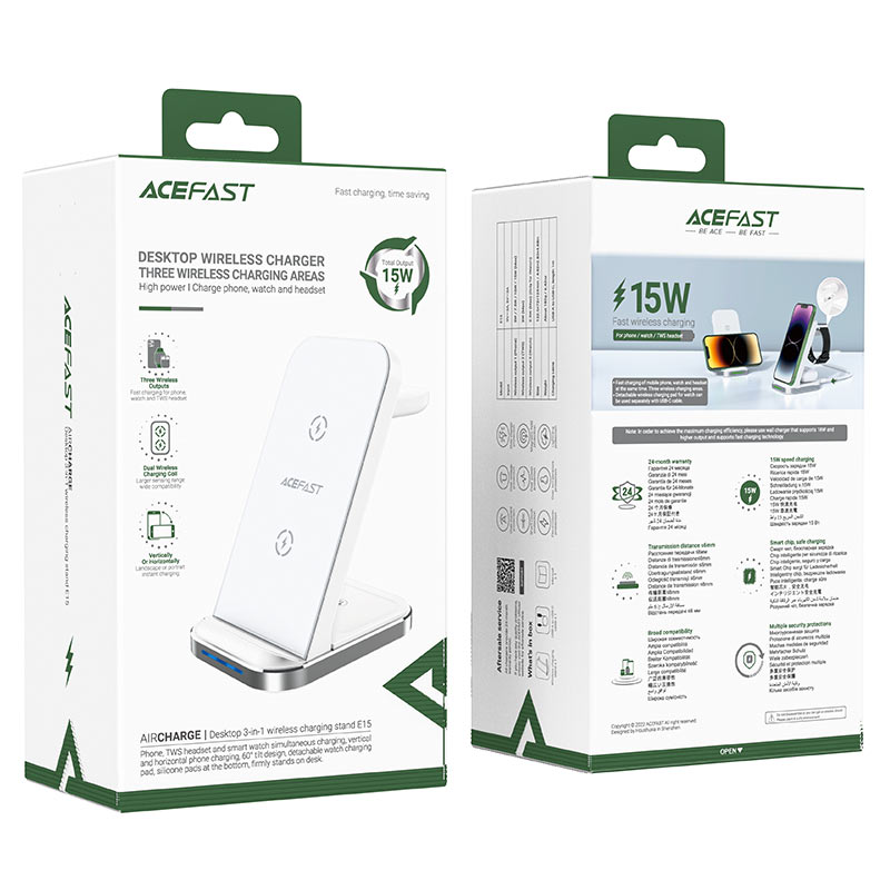 Беспроводная зарядная станция 3in1 20,5W AceFast, Быстрая зарядка