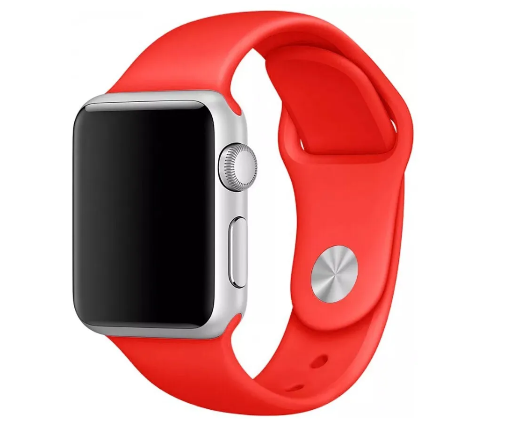 Ремешок силиконовый для Apple Watch 42/ 44 мм Sport Band, красный №14