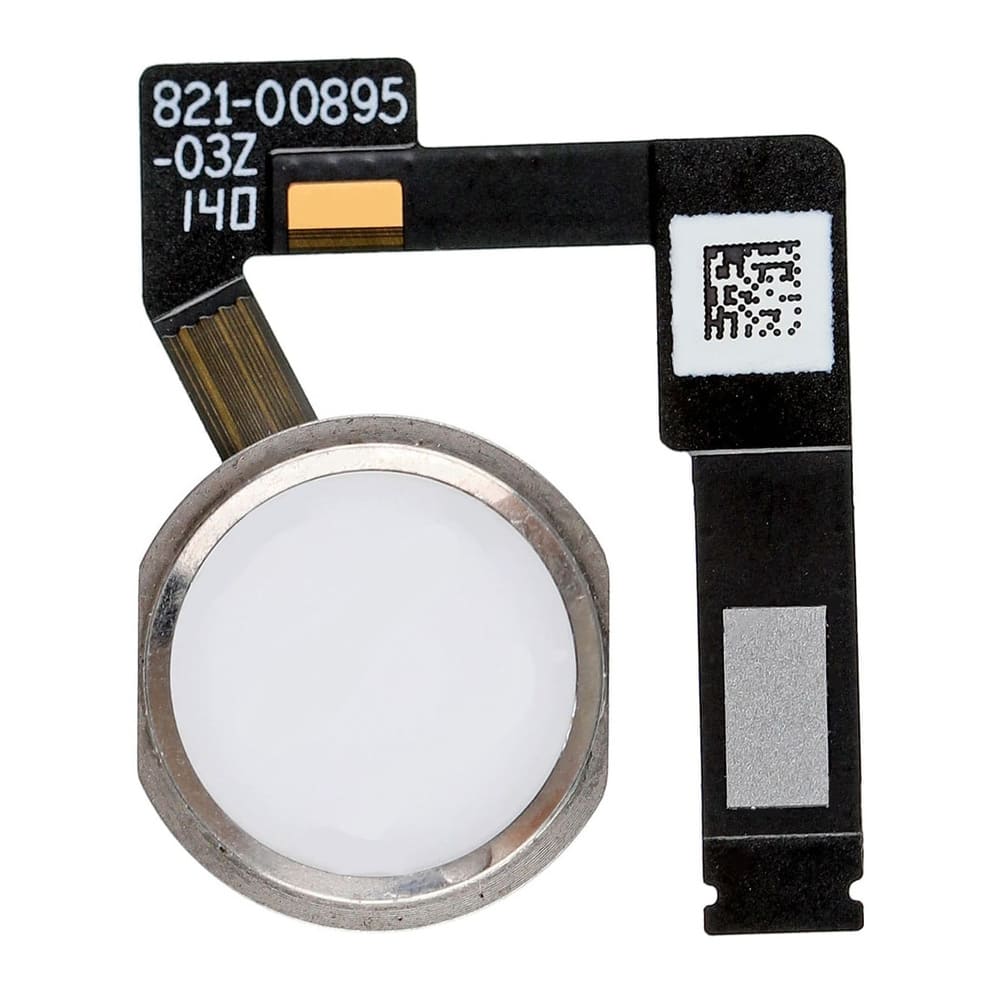 Шлейф iPad Pro 12.9' (A1584/ A1652) на кнопку HOME в сборе с толкателем, белый