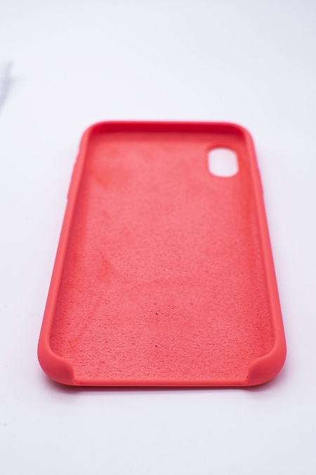 Чехол силиконовый гладкий Soft Touch iPhone X/ XS, ярко-розовый №29