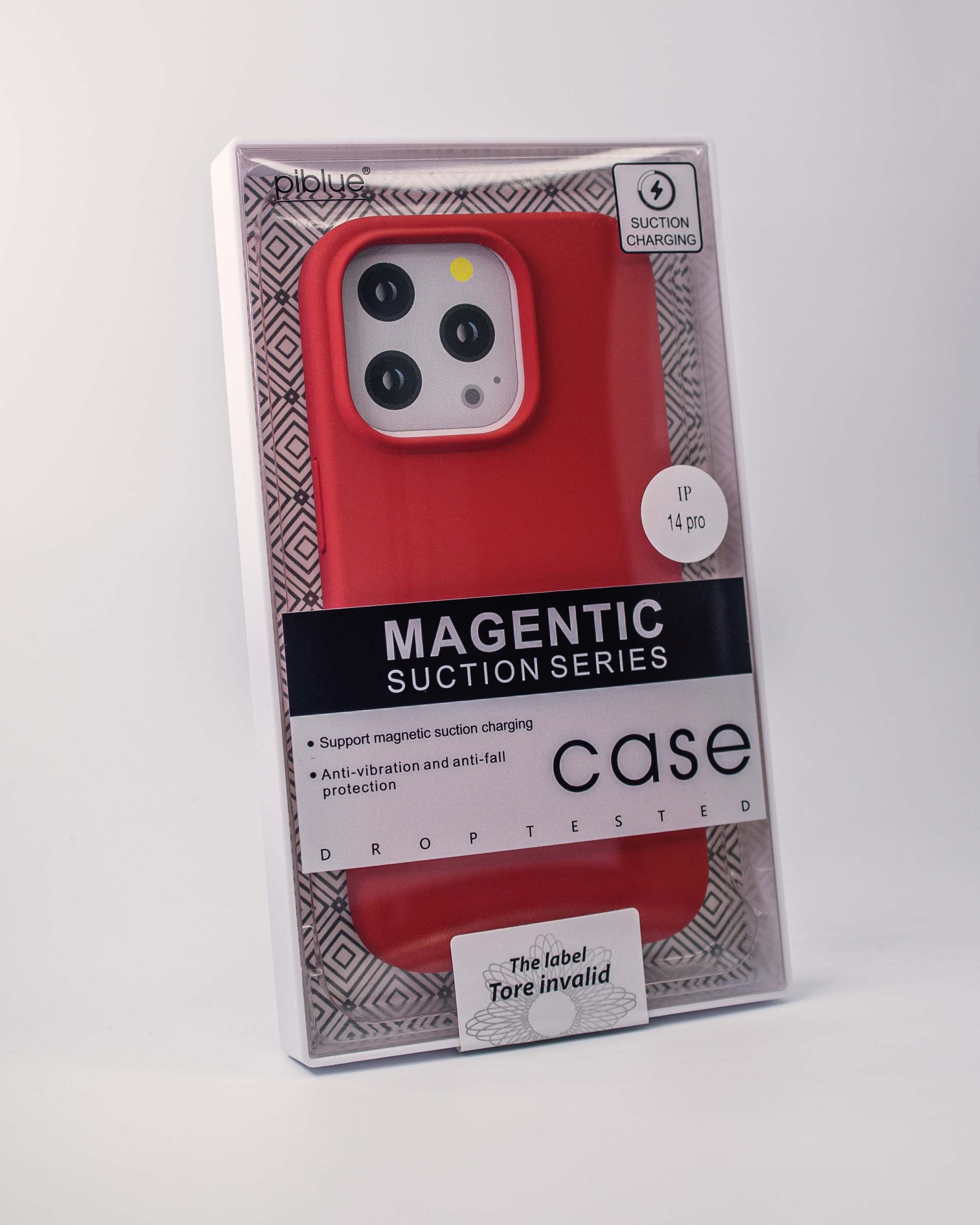 Чехол Piblue iPhone 14 Pro Silicone MagSafe, красный