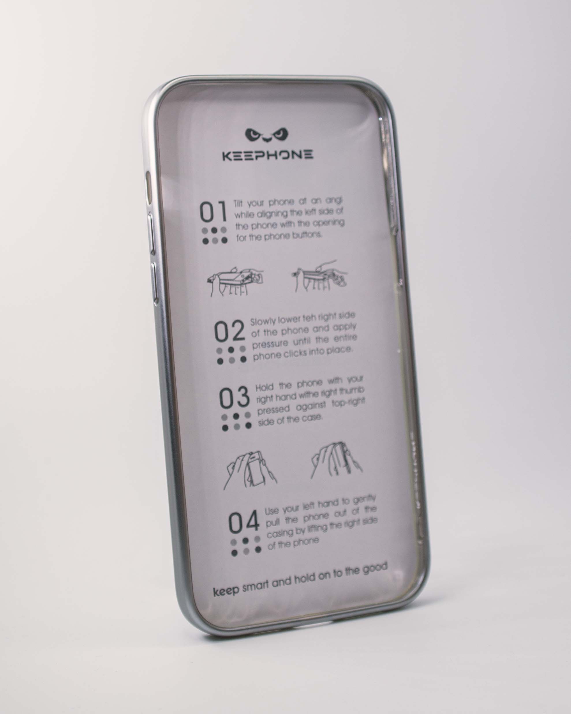 Чехол KeepHone iPhone 14 Pro Max с защитной линзой, серебро