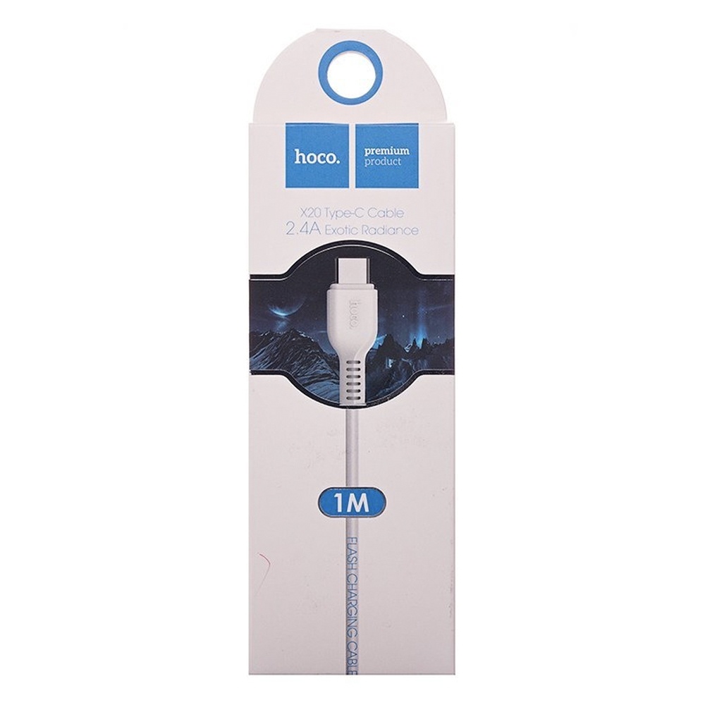 USB кабель Type-C HOCO X20 (100см. 3.0A), белый