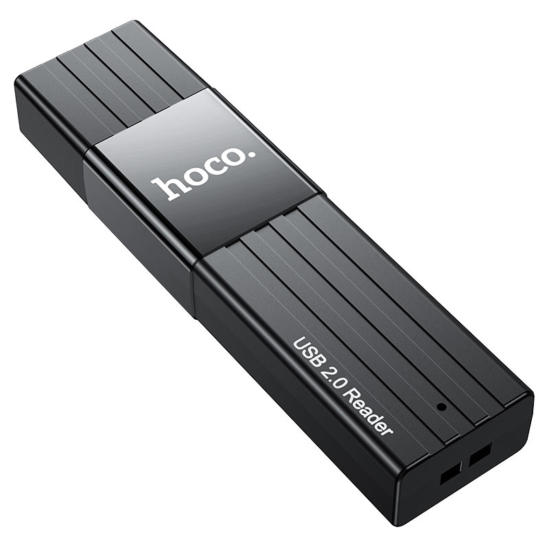 Card-Reader HOCO HB20 Mindful 2-в-1 USB 2.0, USB - TF/SD, черный