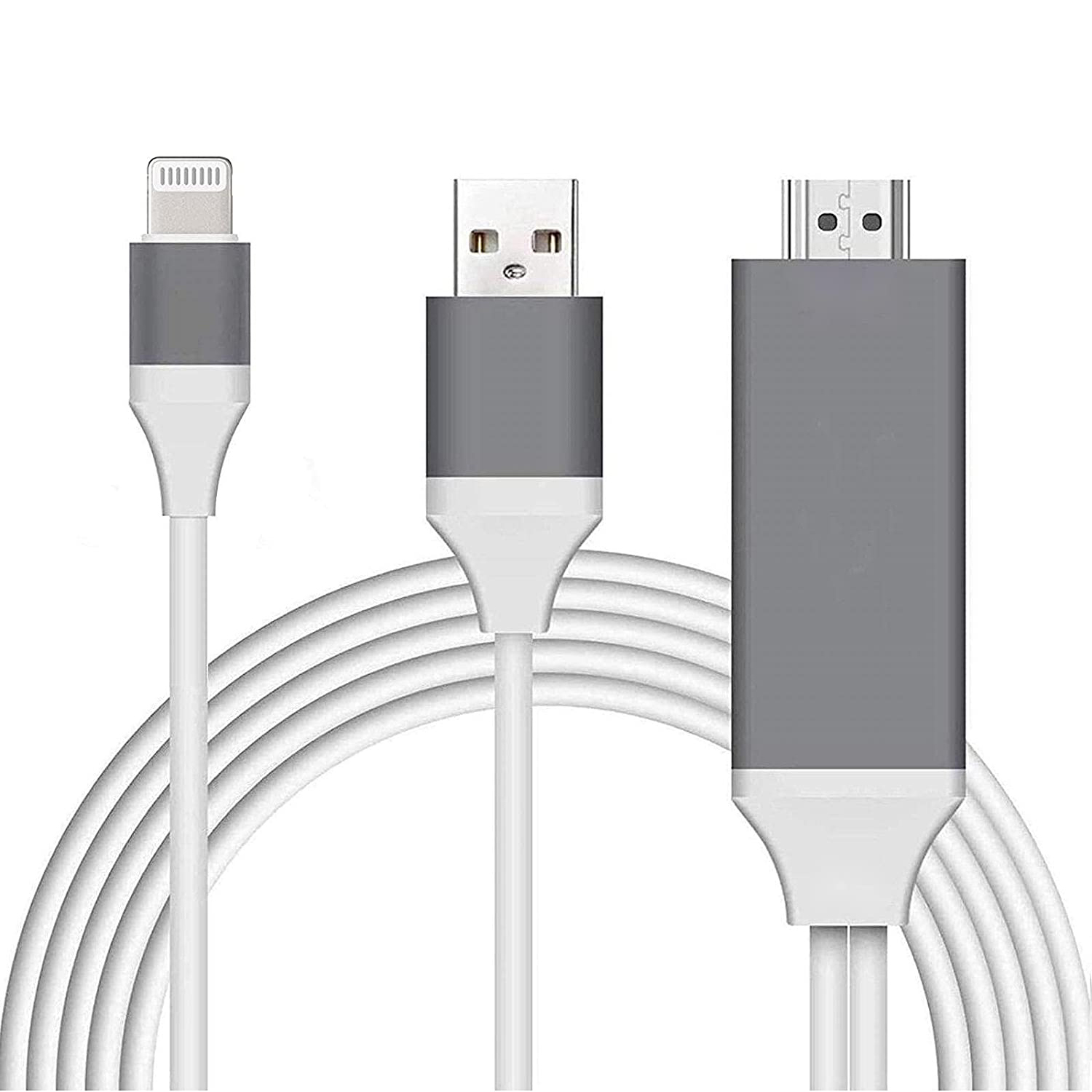 Кабель HDMI - Lightning Орбита OT-AVW49 2 м, белый