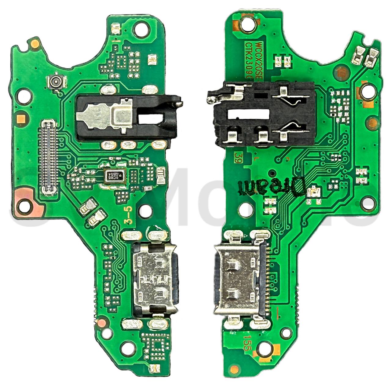 Шлейф Huawei Honor 10X Lite с разъемом зарядки + разъем гарнитуры + микрофон (плата)