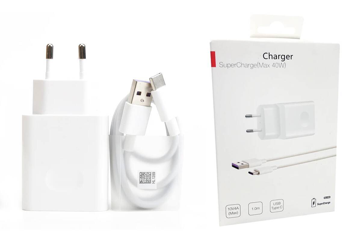 Сетевой USB адаптер HUAWEI SuperCharge + кабель (orig) 40W (белый)