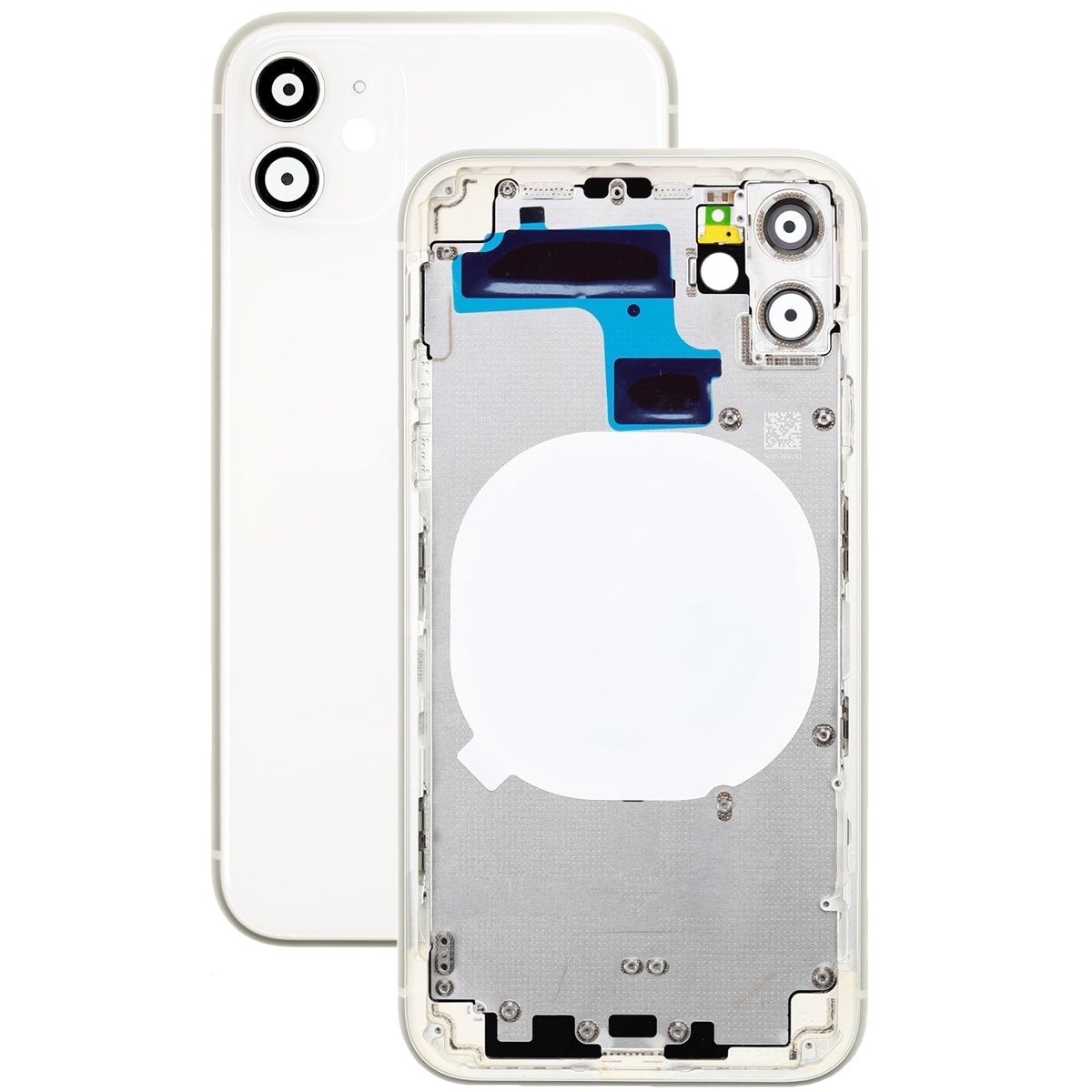 Задняя крышка/ Корпус iPhone 11 в сборе с рамкой, белый (CE)