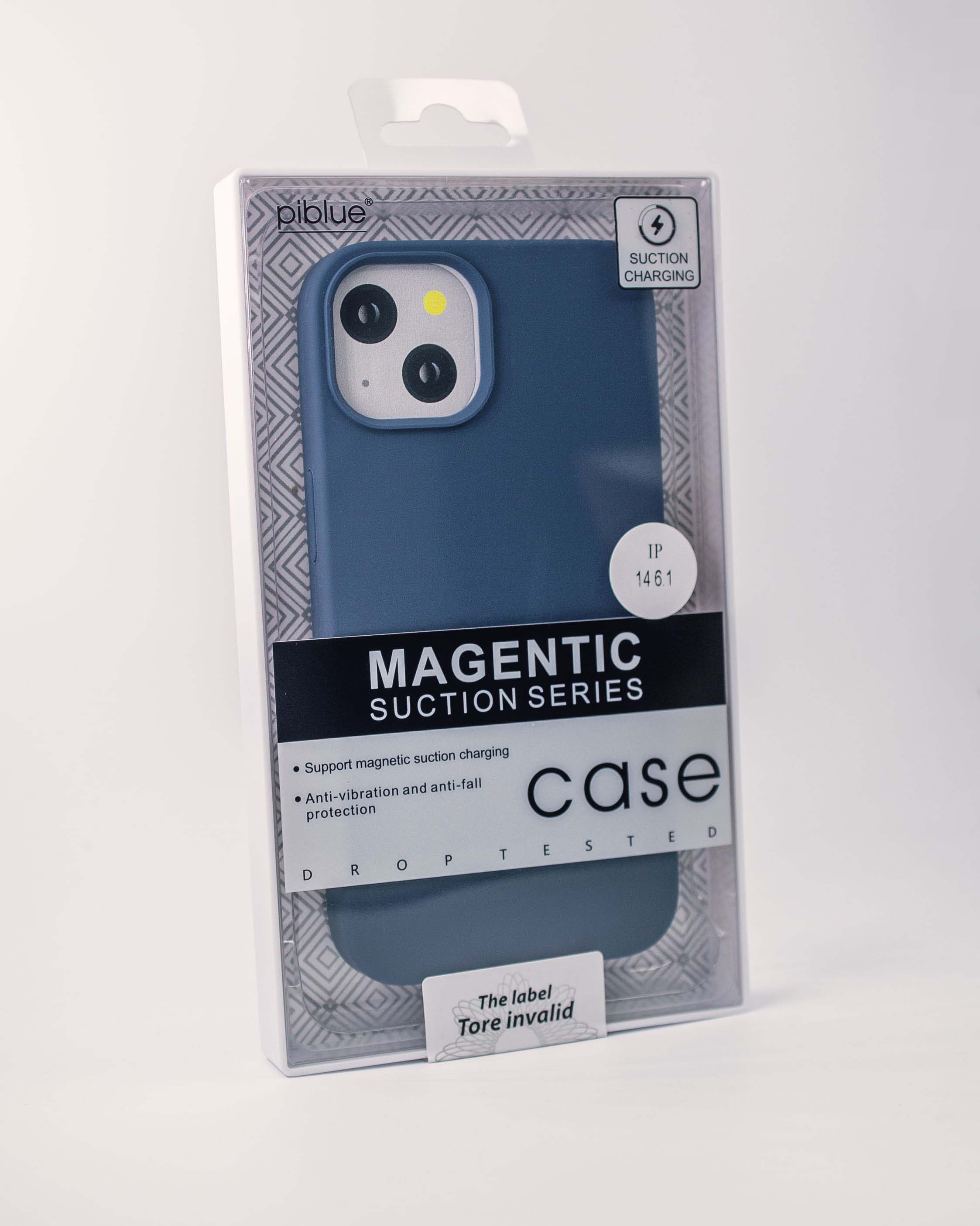 Чехол Piblue iPhone 14 Silicone MagSafe, синий