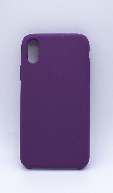 Чехол силиконовый гладкий Soft Touch iPhone X/ XS, сливовый (№45)
