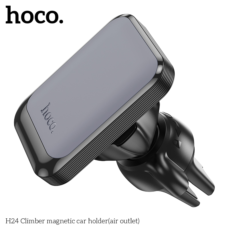 Держатель автомобильный HOCO H24 Climber magnetic car holder (air outlet) черно-серый