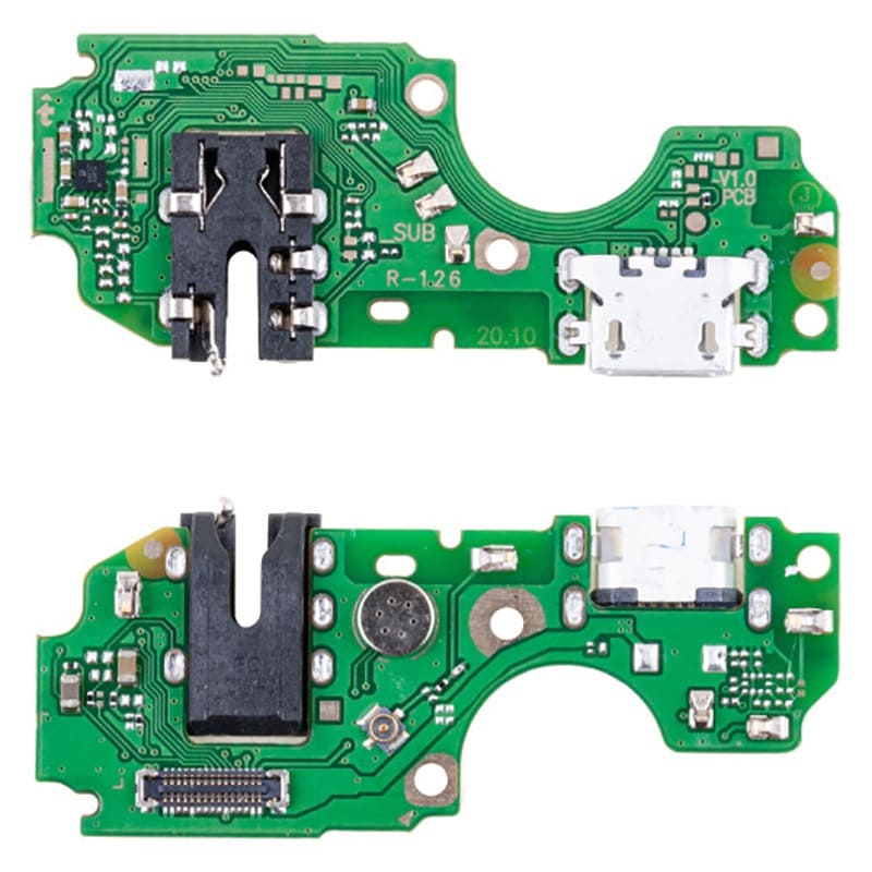 Шлейф Infinix Smart 7 HD (X6516) плата на системный разъем + разъем гарнитуры + микрофон