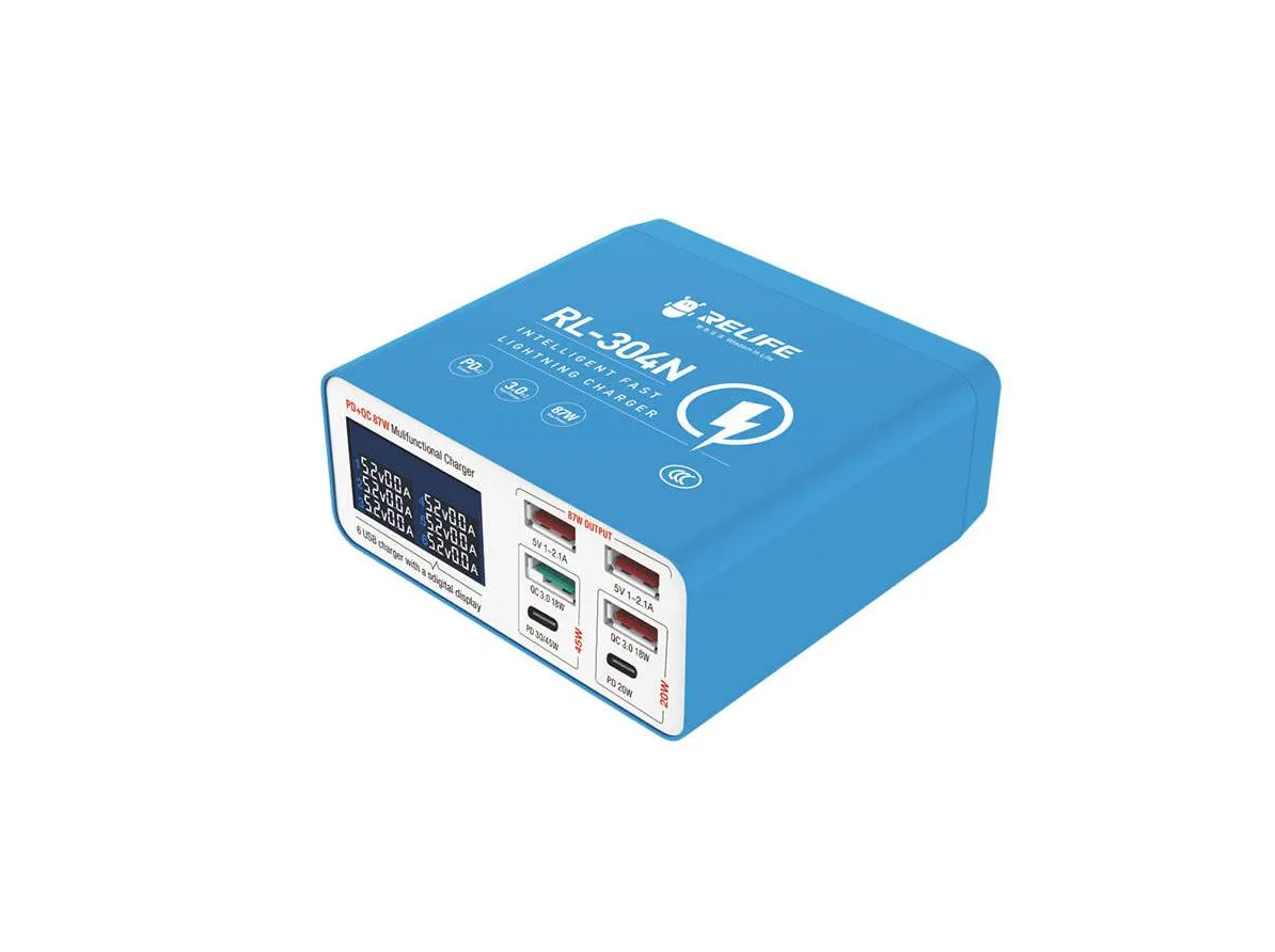 Источник питания RELIFE RL-304N (6 портов USB + быстрая зарядка)