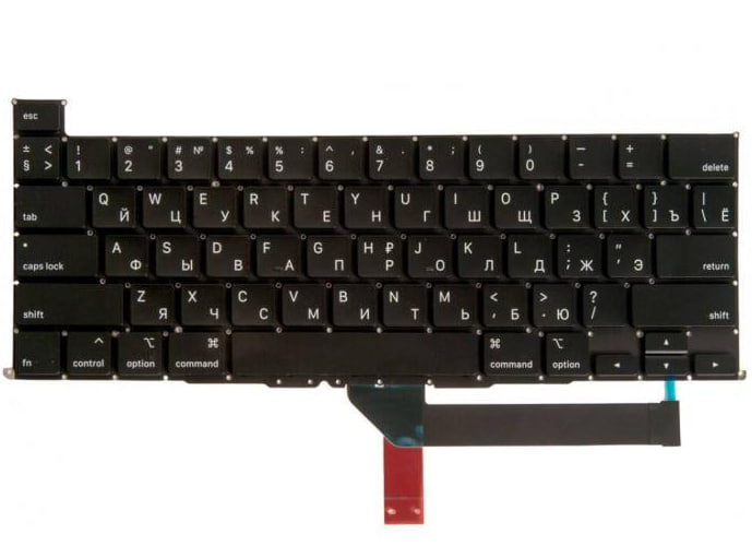 Клавиатура MacBook Pro 16" Retina A2141 Прямой Enter (ANSI) RUS (Org)