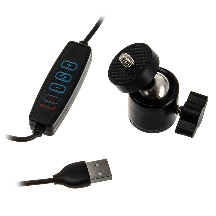 Кольцевая лампа (30см) c дepжaтeлем для cмapтфoнa WALKER WLR-3010 белый цвет (без штатива)