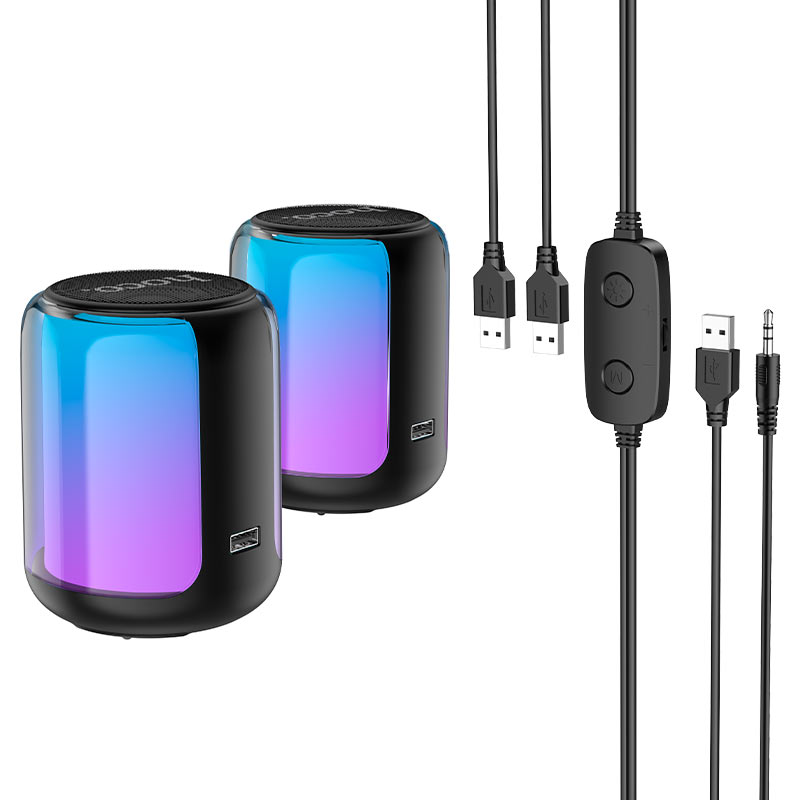 Колонка портативная HOCO BS56 Colorful BT speaker Bluetooth, черная