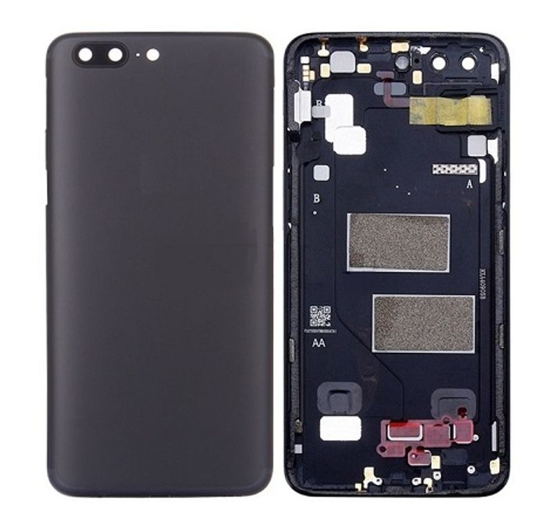 Задняя крышка в сборе со стеклом камеры OnePlus 5 (Черный) Premium (Org)