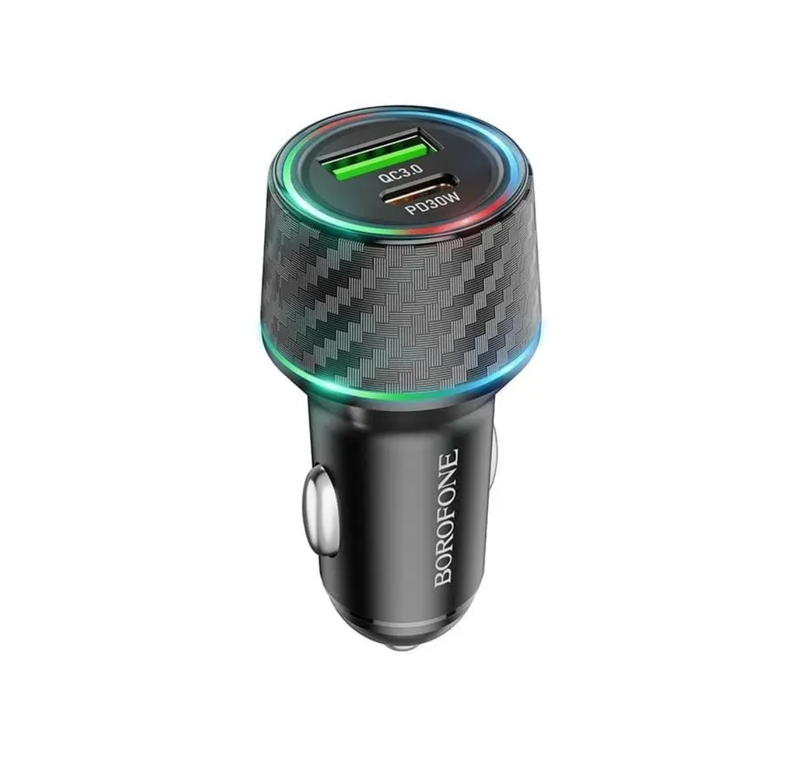 Автомобильный адаптер BOROFONE BZ21 (USB+Type-C) Brilliant 48W PD30W+QC3.0, черный