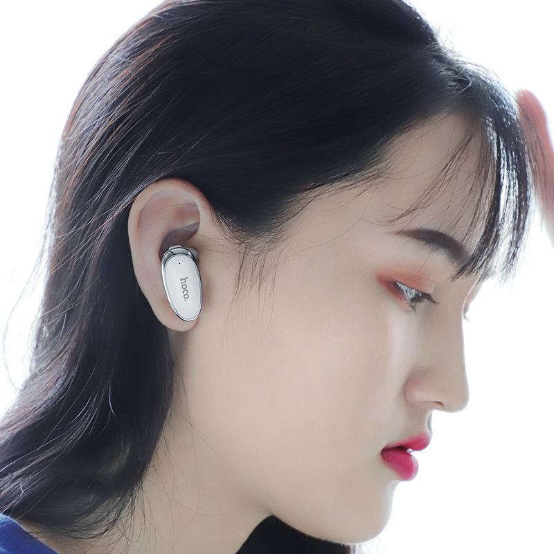 Bluetooth гарнитура HOCO E46 Voice, белая