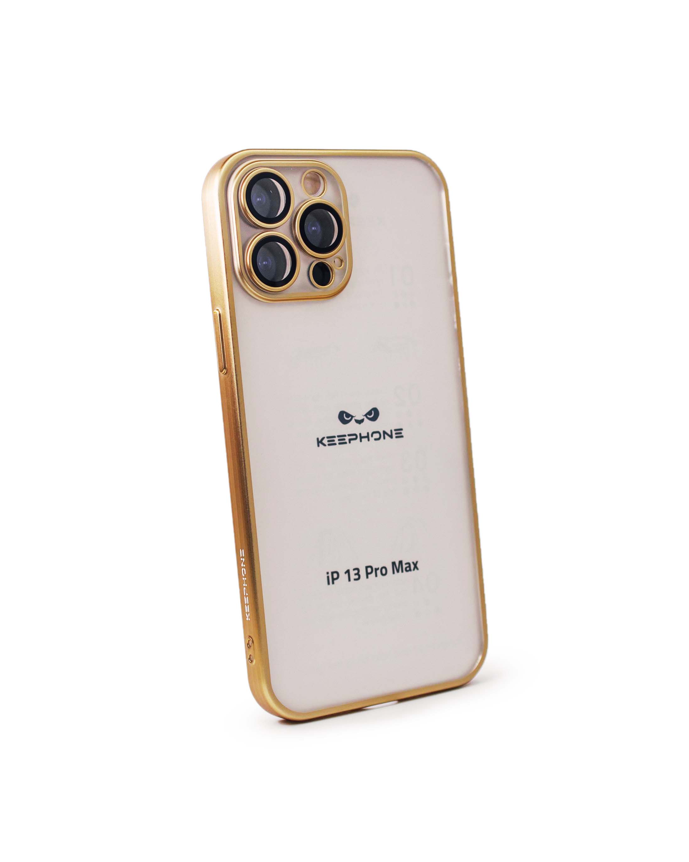 Чехол KeepHone iPhone 13 Pro Max с защитной линзой, золото