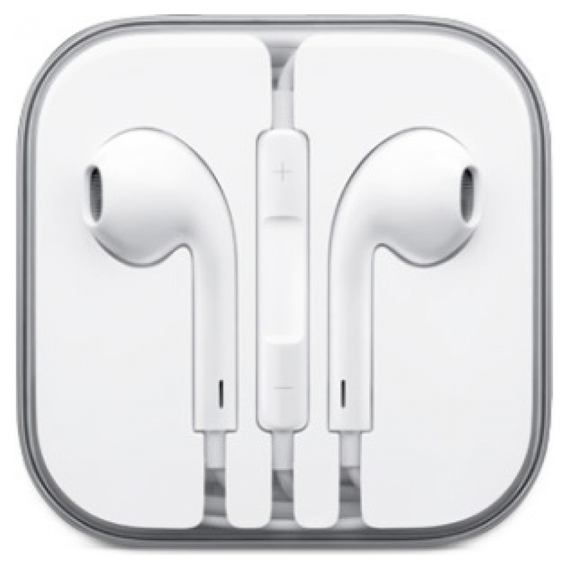 Наушники проводные Apple iPhone с микрофоном orig 3.5mm, белые