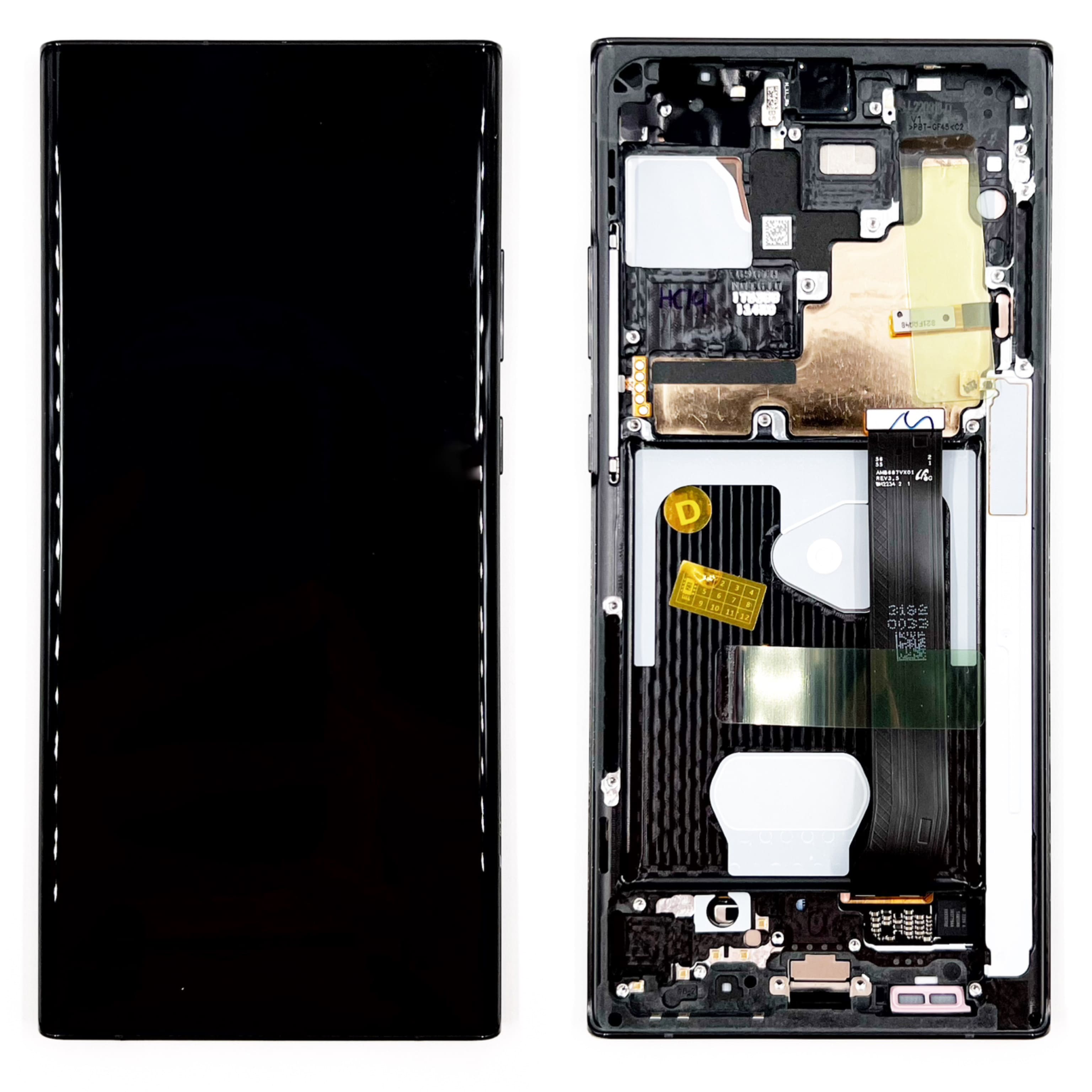 Дисплей Samsung N985F Galaxy Note 20 Ultra в сборе с тачскрином и рамкой, Черный (OR100%)